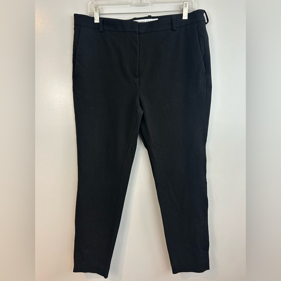 & Other Stories Black Ponte Cropped Dress Pants Size 12 Anthropologie - Picture 1 of 10